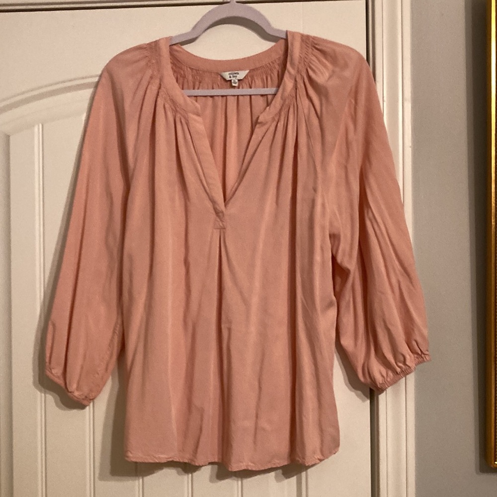 Pink  3/4 length sleeves Women's Top